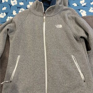 The North Face Heather Gray Zip-Up Jacket